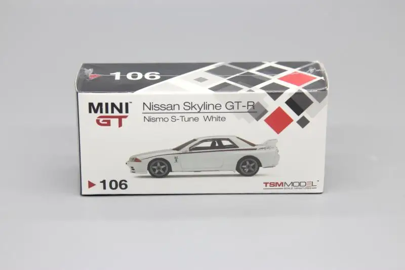 1:64 NISSAN SKYLINE GT-R R32 106 белый Литье металла сплава игрушечные машинки модели