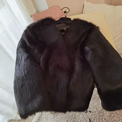 MEWE New Style High-end Fashion Women Faux Fur Coat S121 фото