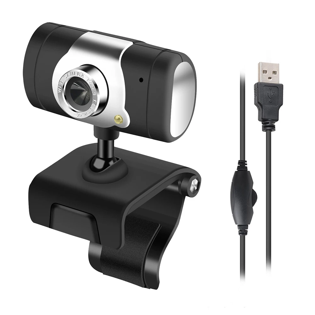USB веб-камера, веб-камера HD 300 мегапиксельная камера для ПК с микрофоном, микрофон для Skype для Android tv, вращающаяся Компьютерная камера - Цвет: Красный