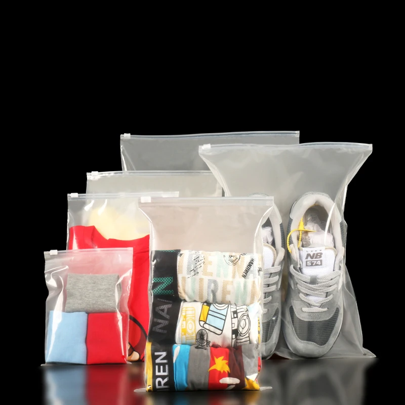 Прозрачная Матовая упаковочная сумка с застежкой-молнией 0 14 мм пластиковые