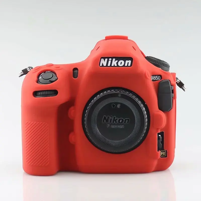 Силиконовый резиновый чехол для камеры защитный чехол для Nikon D3500 D5500 D5600 Z6 Z7 D750 D800 D810 защитный чехол для камеры - Цвет: D850 Red