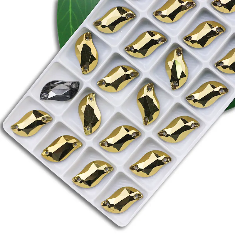 Sparkling S-Shape Colorful Glass Rhinestones