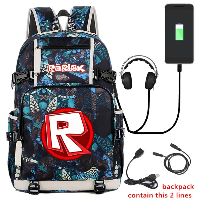 Trendy Printing Backpack Mochila Mujer Kid And Girl Usb Schoolbag - galaxy roblox game backpack student book school bag notebook daily backpack mochila boys girls gift