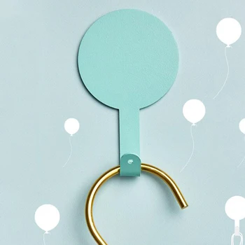 

Nordic Simple Balloon Metal Hook Strong Adhesive Hook Kitchen Bathroom Wall Hanging Towel Debris Storage Hook