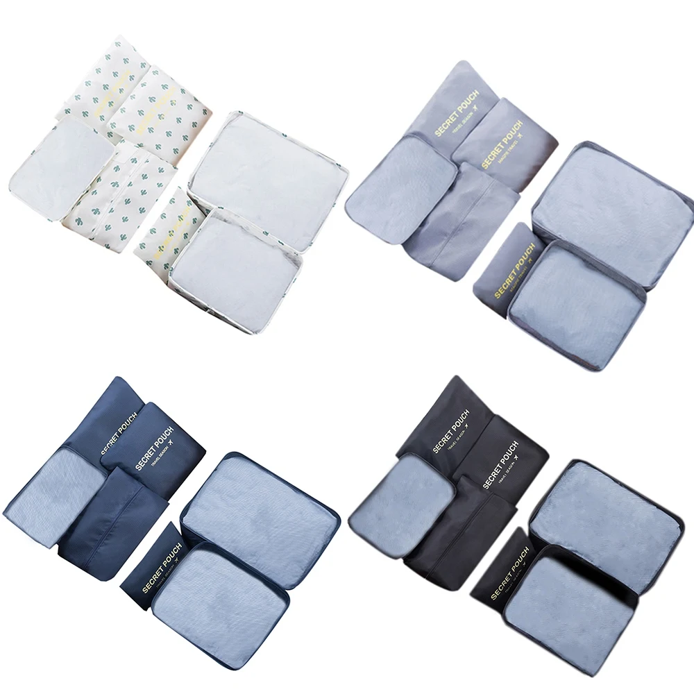 7Pcs Large Travel Storage Bag Clothes Packing Cubes Space Saving Luggage Pouch Set