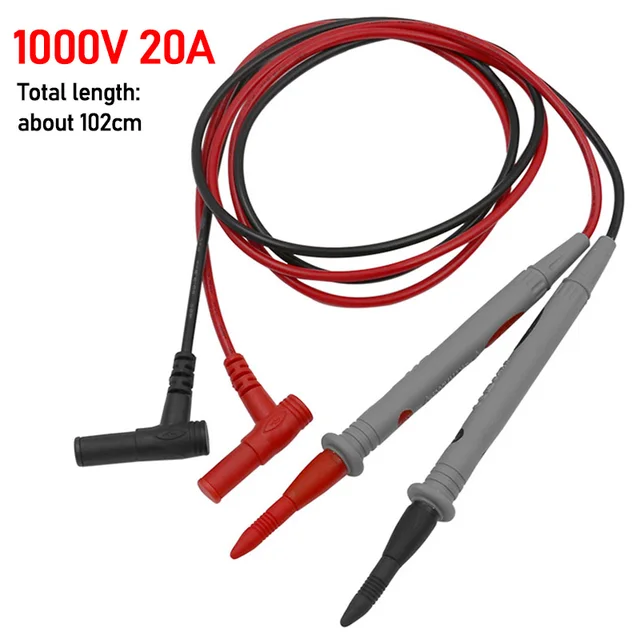 10A 20A 1000V Digital multimeter probe wire needle tip universal test lead for LED tester multimeter accessories 20A