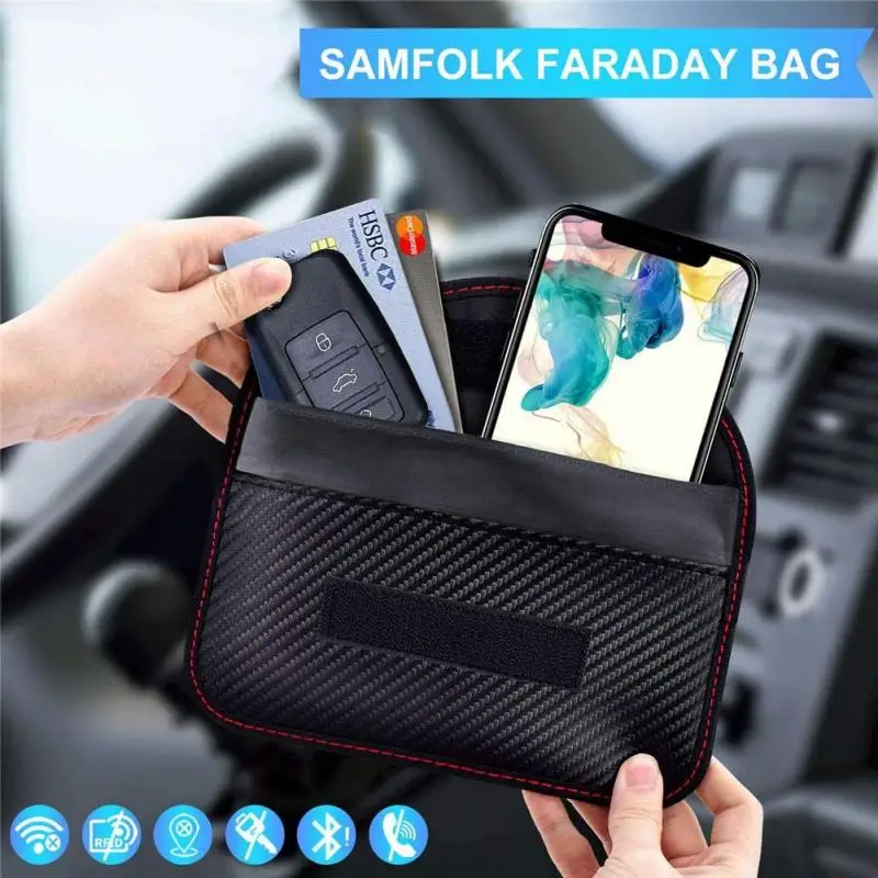 Signal Blocking Bag Shielding Pouch Wallet Phone Case For Cell Privacy Protection Car Key Anti-Radiation Organizer | Дом и сад