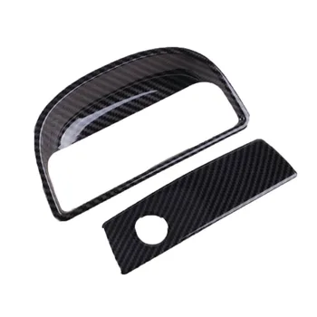

Carbon Fiber black Trim Cover Look Glove Switch Fit ABS Decor Decoration
