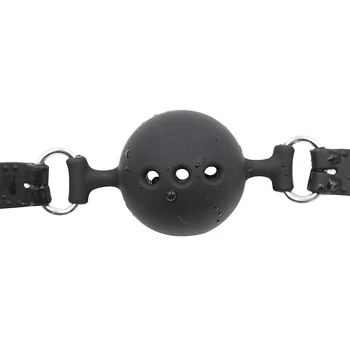 3 Sizes Soft Safety Silicone Open Mouth Gag Ball Bdsm Bondage Slave Ball Gag Erotic Sex Toys For Woman Couples Adult Sex Games 4
