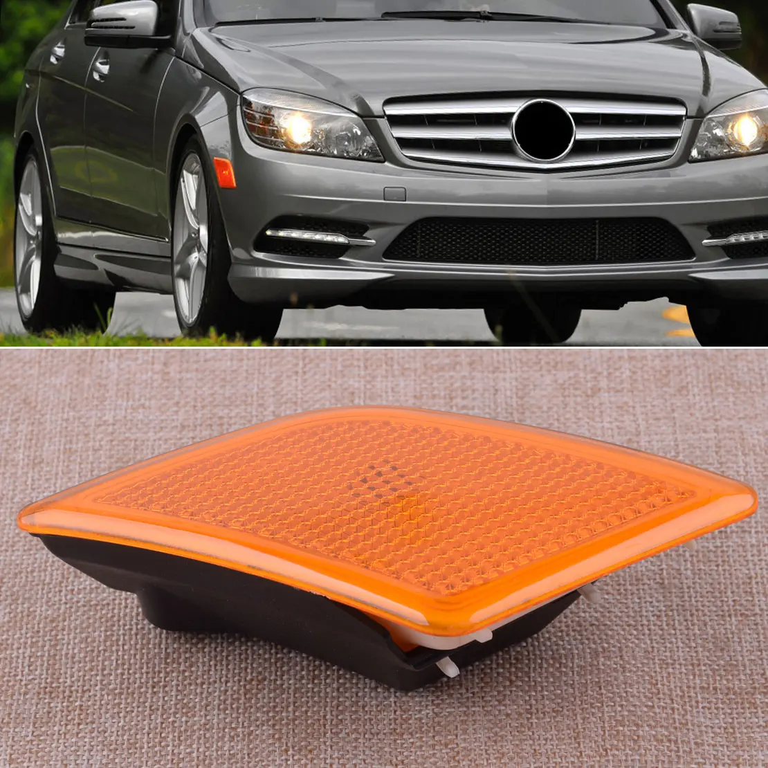 CITALL подходит для Benz C230 C250 C300 C350 C63 AMG передний бампер правый габаритный светильник, лампа корпус 2048200221