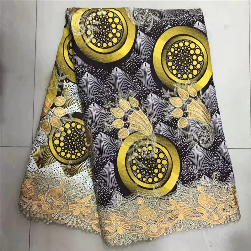 

High quality 100% cotton african lace wax fabric Multicolor Ankara print wax nigerian laces fabrics for sewing party dress!AE56