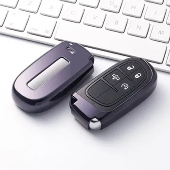 

Car Styling Car Key Case Cover Soft TPU Key Chain Key Ring Car Covers For Jeep Compass Patriot Dodge Journey Chrysler 300