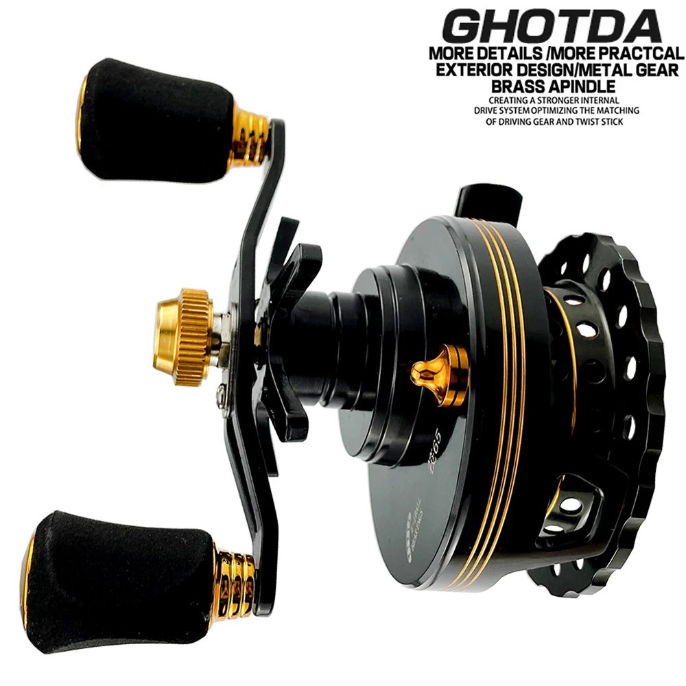 

GHOTDA Innovative Rafting Fishing Reel Drag Power10KG Aluminum Alloy for Ice Fishing Fly Fishing Tackle