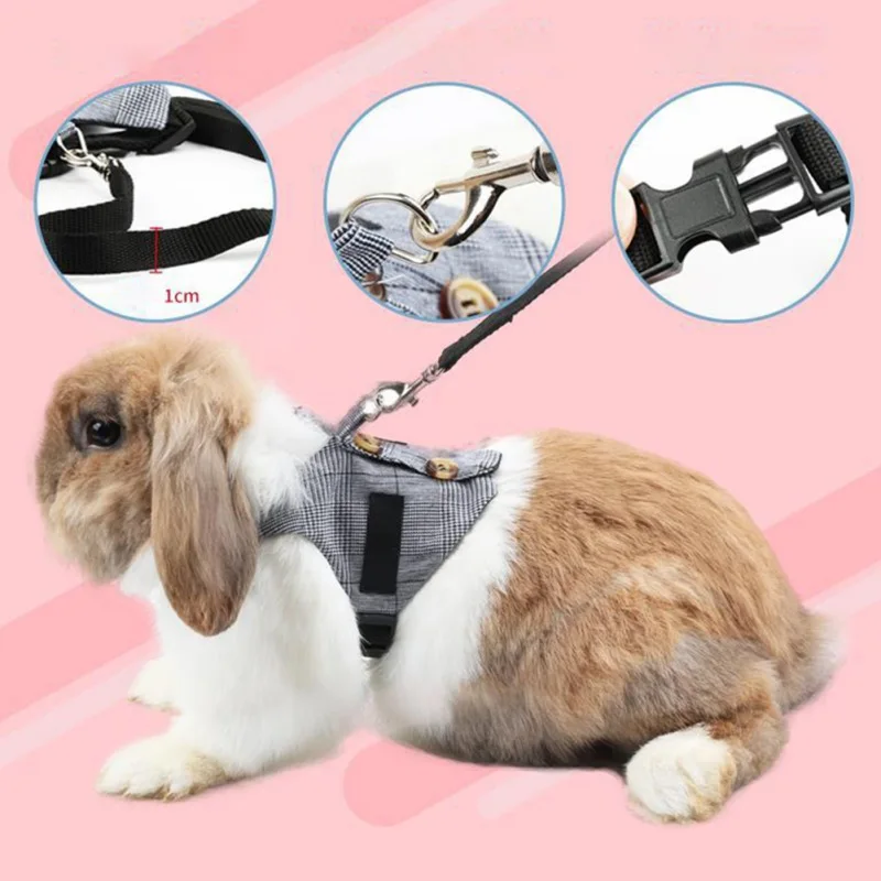 Formal Suit Small Pet Rabbit Harness Adjustable Breathable Rabbit Chest