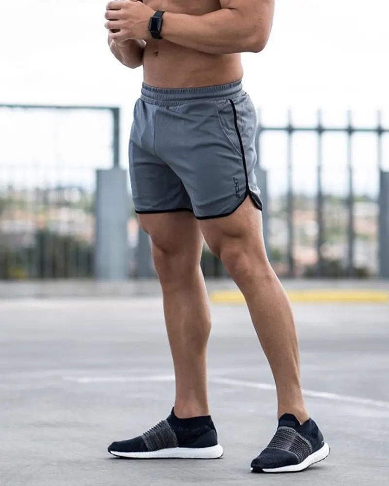 Мужские летние тонкие шорты спортзал фитнес бодибилдинг бег тренировка бега трусцой мужские короткие штаны до колена дышащая сетка спортивная одежда