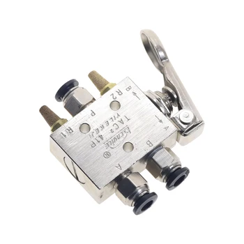 

Pneumatic 3 Position 4 Way Spring Return Lever Manual Air Valve TAC2-41P