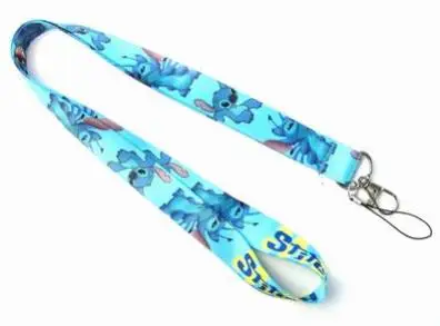 7 Милые аниме Мультяшные Lilo& Stitch lanyards работы id значок кнопочный телефон держатель шеи висячая веревка шнурок для ключей ремни Прямая - Цвет: 7