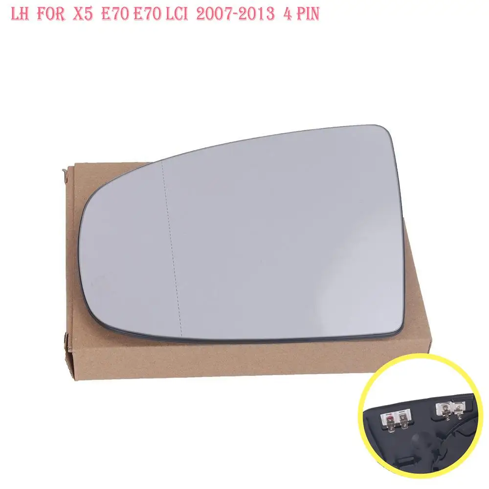 Left & Right White Side Heated Wing Mirror Glass For Bmw X5 X6 E70 E71 E72 20082014 Mirror