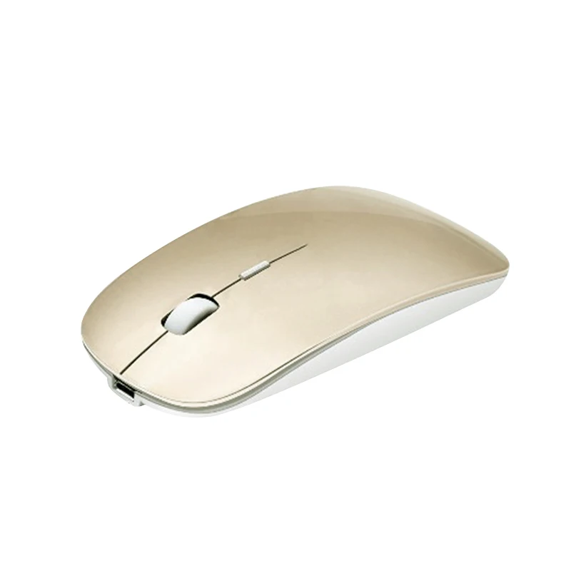 Золотой Mobile Wireless Bluetooth Mouse Rechargeable Adjustable DPI Computer Mice for Notebook PC Laptop OC-shipping - Цвет: Золотой