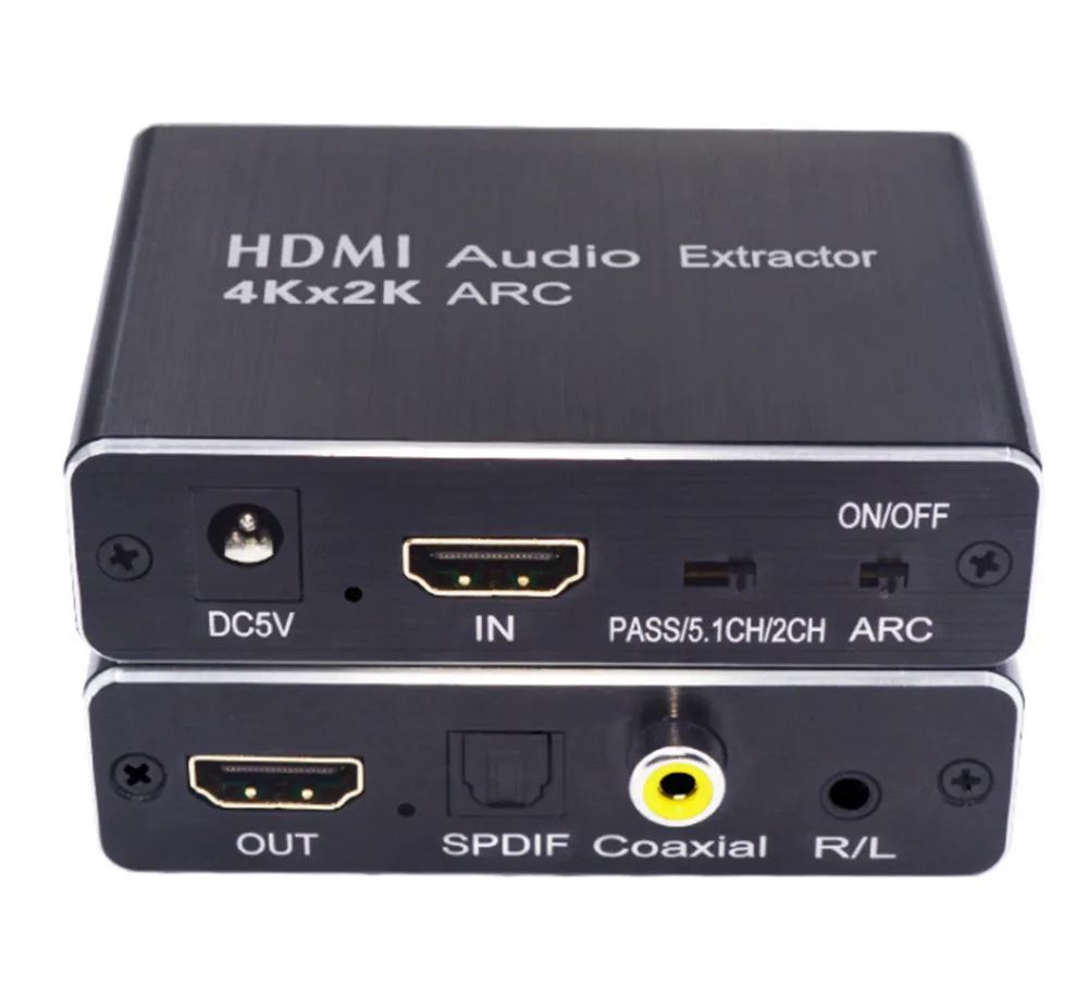 HDMI аудио сплиттер конвертер поддерживает ARC/3D/4 K x 2K в аналоговый аудио левый и правый каналы 5,1