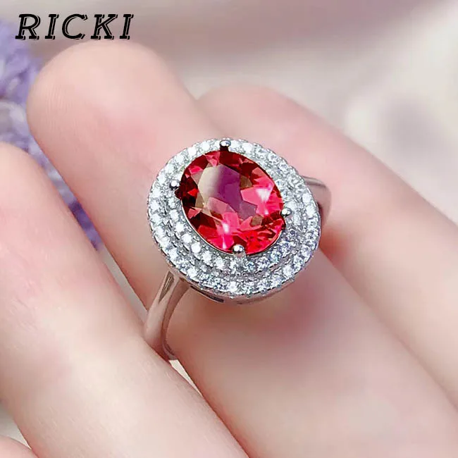 RICKI High end группа набор с цирконом Рубин/изумруд бабушки/имитация зеленого