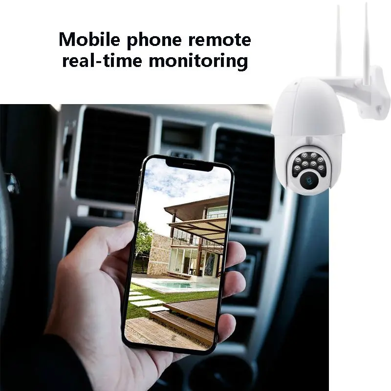 6x Zooom HD 1080P WI-FI IP Камера 8 светодиодный открытый безопасности Камеры Скрытого видеонаблюдения/Ночное видение/IP66 Водонепроницаемый/PTZ/2-полосная аудио