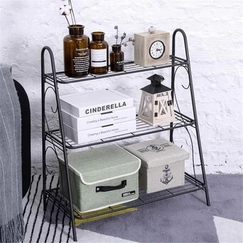 

Multifunction Shoe Rack Organizer 3 Tiers Metal Iron Storage Rack Holder Flower Pot Stand Shelf Garden Decor Home Organizer
