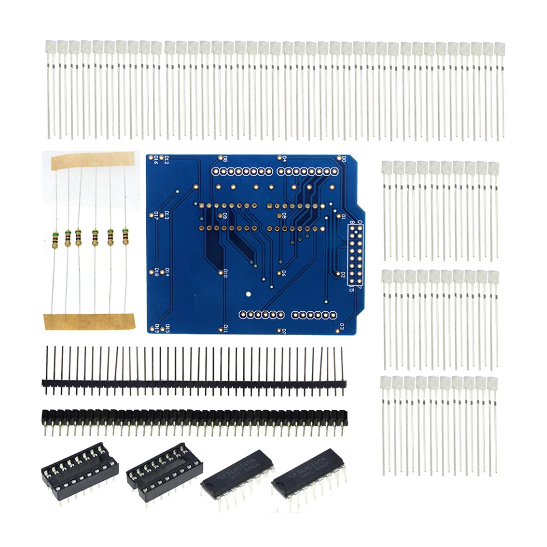 4X4X4 синий светодиодный светильник Cube Kit 3D светодиодный DIY Kit электронный набор для uno Diy Kit
