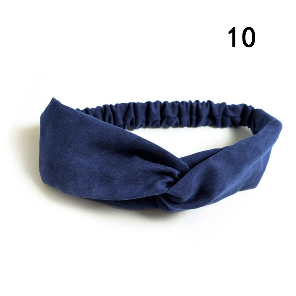 Women Suede Headband Bohemian Vintage Cross Knot Elastic Hairband Girls Hair Accessories Hair Band Floral Solid Knotted Headwear flapper headband Hair Accessories