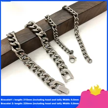 Чистый титановый браслет Мужская Повседневная анти-аллергическая титановая цепь