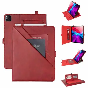 

New Card Wallet Flip Tablet Case for iPad Pro 12 9 12.9 2020 4th gen 2017 2015 2018 Case PU Leather Stand Cover Shockproof Shell