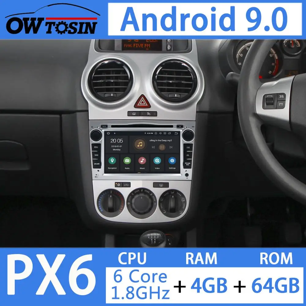 Sale 7" PX6 4GB+64GB Android 9.0 Car DVD Multimedia For Opel Antara Meriva Corsa 2006-2011 Astra 2004-2009 Vectra 2003-2008 GPS Radio 1