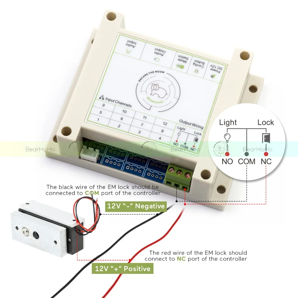How to connect 12V electromagnetic lock