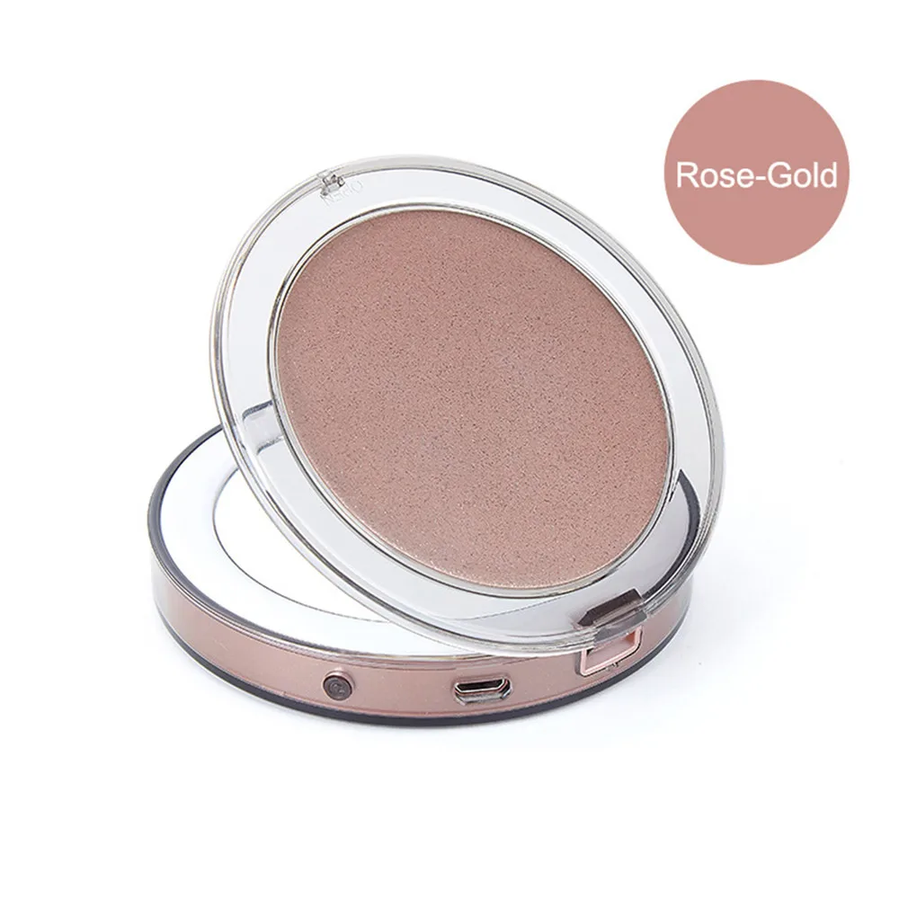 Светодиодный косметическое мини-зеркало с подсветкой 3X увеличительное компактное портативное Сенсорное зеркало для макияжа