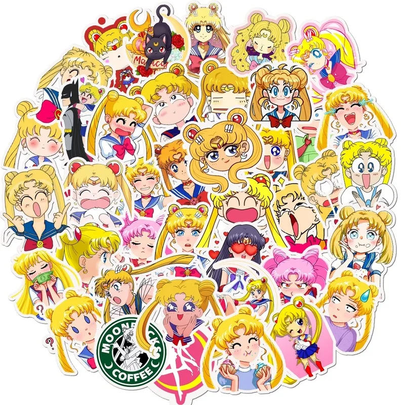 50-pcs-pack-Sailor-Moon-Cartoon-Bullet-Journal-Adhesive-Stickers-DIY-Decoration-Diary-Stationery-Stickers-Children