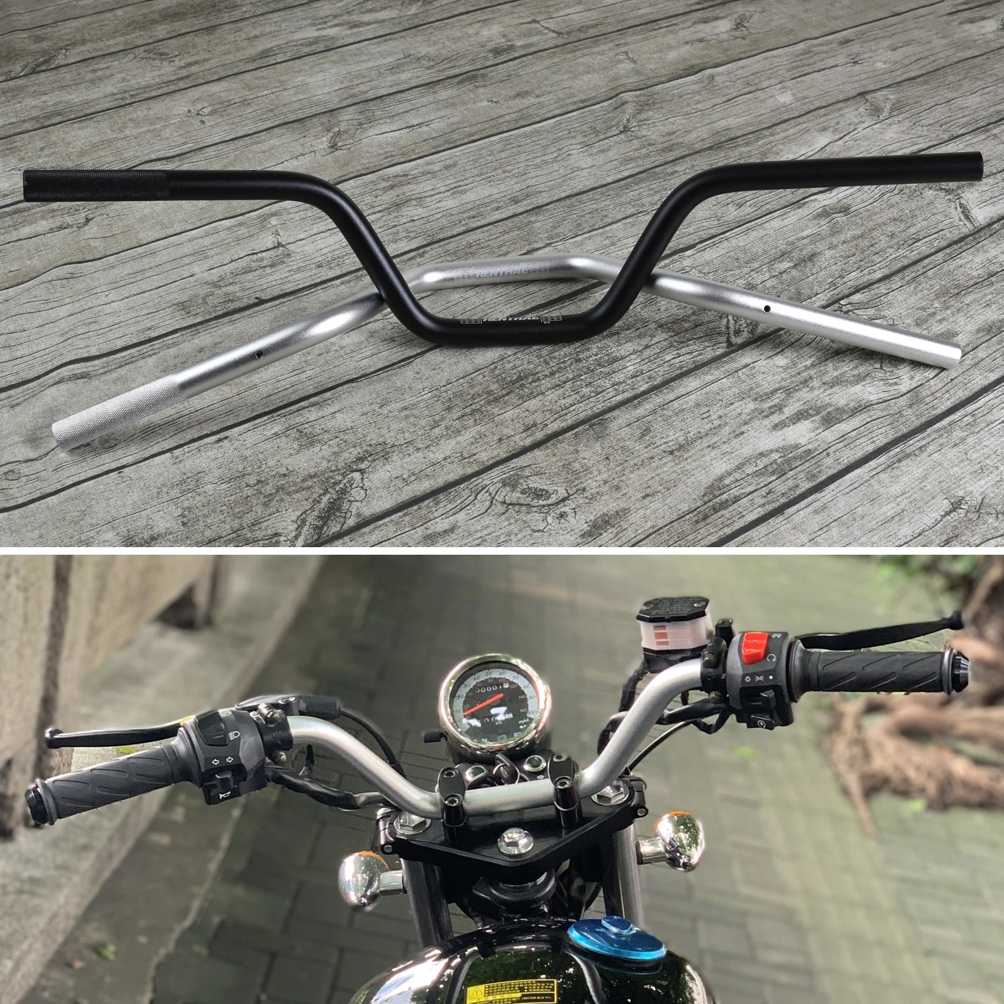 22mm Handlebar for Renthal Retro Motorcycle CNC Aluminum Alloy