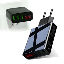 Светодиодный дисплей USB зарядное устройство Быстрая зарядка ЕС США 3 порта 3A мобильный телефон USB зарядное устройство настенное зарядное устройство для IPhone huawei samsung Xiaomi LG