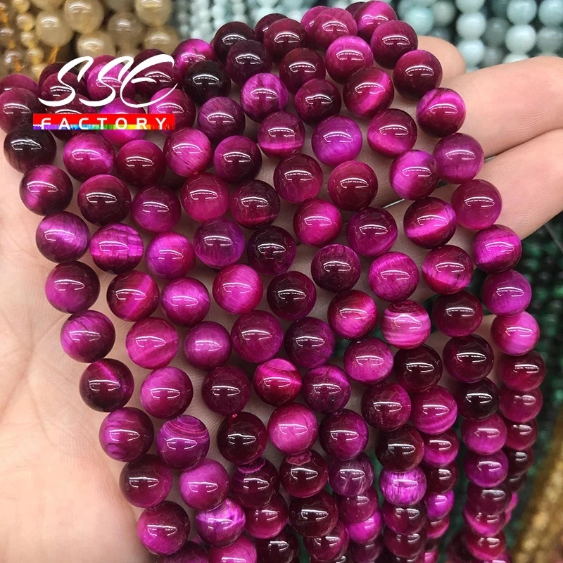 5A Quality Natural Stone Blue Tiger Eye Beads Round Loose Beads 6 8 10 12mm For Jewelry Making DIY Charm Bracelet 15