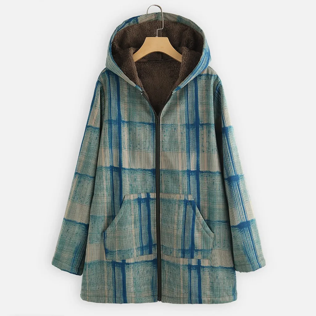 Ropa mujer, женский плащ, casaco feminino sobretudo feminino, Повседневный, в клетку, с длинным рукавом, KLV, с карманами, на молнии,, M-5XL, Z4