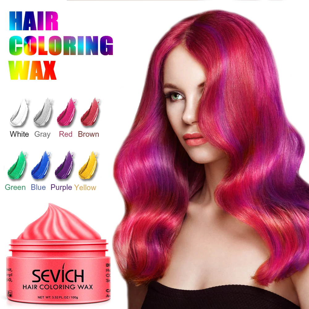 8 модные Цвет Фул крем-краска для волос какое-то время укладки DIY Цвет одноразовый воск для волос, временная краска для волос грязи бабушка серая фиолетовый TSLM1