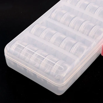 

Transparent Empty case 190*95mm (With 25 Pcs Small Box) Nail Art Tip Boxes Storage Nail Art Rhinestone Case Removable