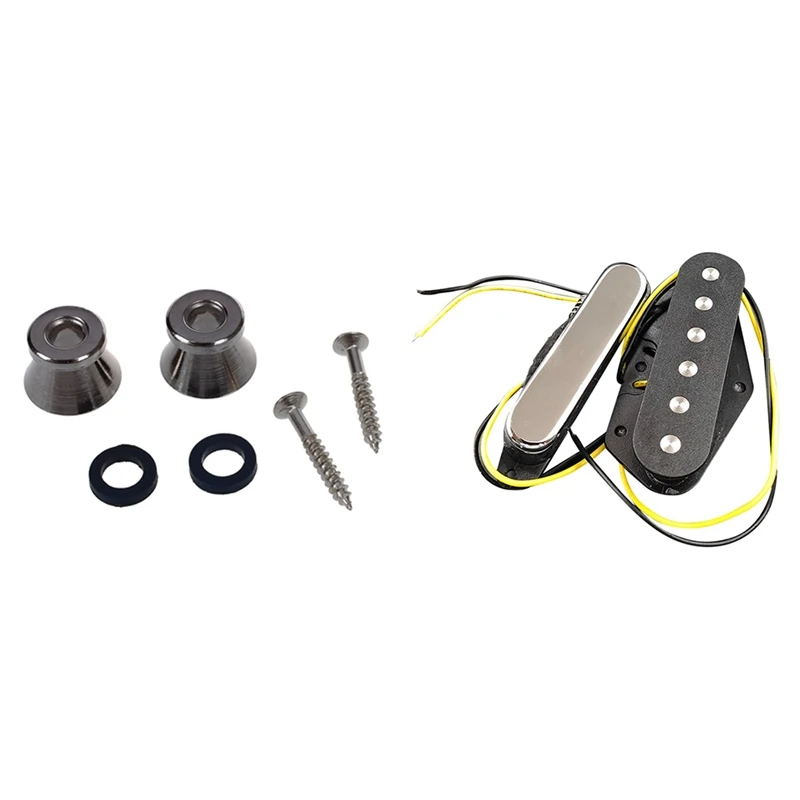 2 X Electric Acoustic Guitar Bass Strap Button Screw Lock Pins Pegs Pads &amp 2Pcs Pickup Neck And Bridge | Спорт и развлечения