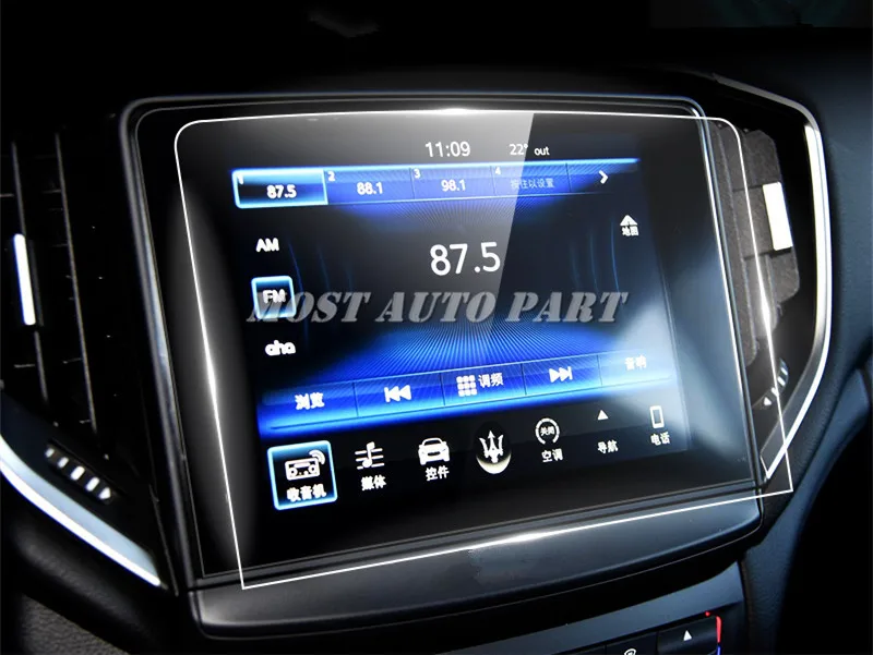 Закаленное стекло для защиты экрана GPS навигатора Maserati ghiсот 2017 2019 украшение