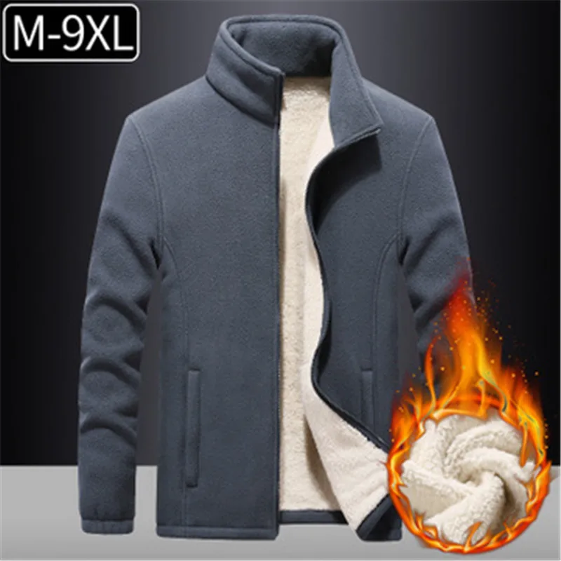 9XL флисовая куртка пальто зимняя теплая спортивная одежда уличные походные и
