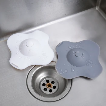 

2Pcs/set Bathroom Drain Water Plug Stopper Rubber Circle Silicone Sink Strainer Filter Stopper Floor Drain Hair Kitchen Tool.