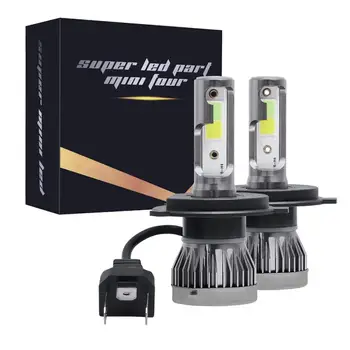 

LED Headlight H4 9003 HB2 Conversion Kit COB Hi/Lo Beam Bulbs 120W 26000LM High Power 6000K White + 8000K Blue light