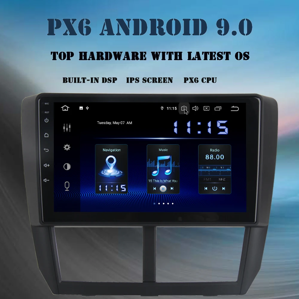 Android 9,0 мультимедийный плеер gps Navi для Subaru Forester 2008 2009 2010 2011 2012 радио головное устройство PX6 DSP HDMI 4 Гб+ 64 Гб BT Wifi