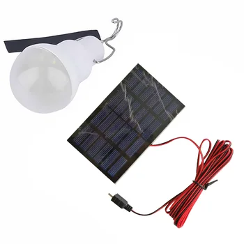 

Portable Solar Emergency Lamp Rechargeable Waterproof Fishing Hanging Outdoor Camping Light LED Bulb
