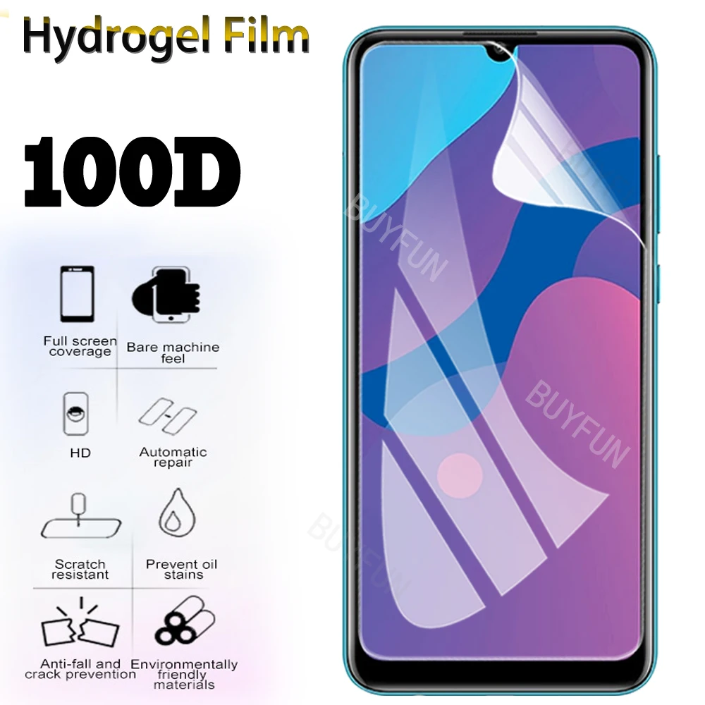 Защитный 100D гидрогель пленка для Huawei честь Y6 Y7 Y8P Y9 9A 9C 9S 8x y6 y7 y8p y9 9a 9c 9s протектор не