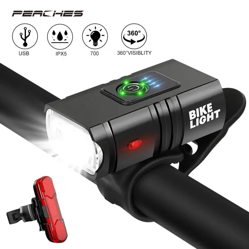 Rechargeable LED Mountain Bike Lights 1200mAh Bicycle Torch Front Lamp headlight 